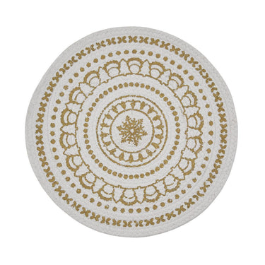 Gold Medallion Printed Round Placemats - Set Of 6 Park Designs - The Fox Decor